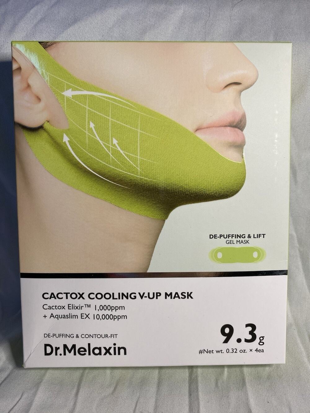 Dr Melaxin Cactox Cooling V-Up Mask 4 Pack De-Puffing Contour Korean Skincare